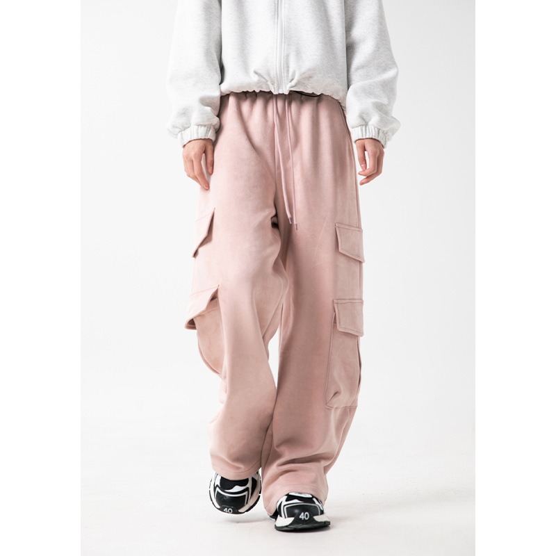 Velvet three dimensional casual trousers