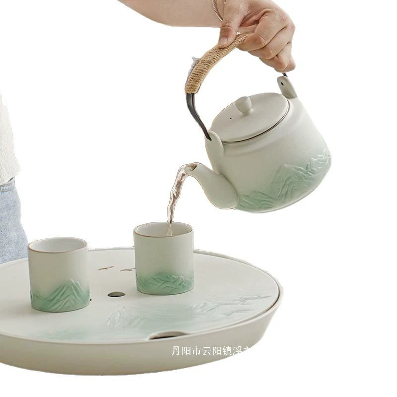  盛邦荣 Ceramic teapot, tea cup, modern and minimalistic tea set, Chinese style, new collection