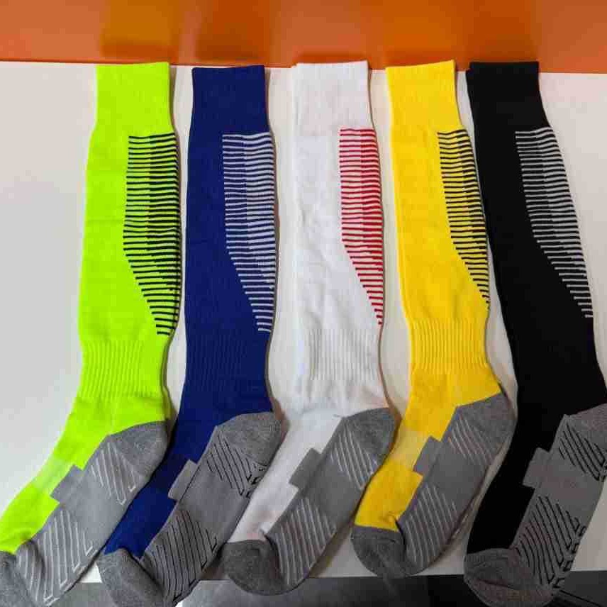 Factory Direct Sales Thickened Towel-Soled Football Socks for Men and Women, Long Tube Football Socks, Sweat-Absorbent and Breathable Sports Socks