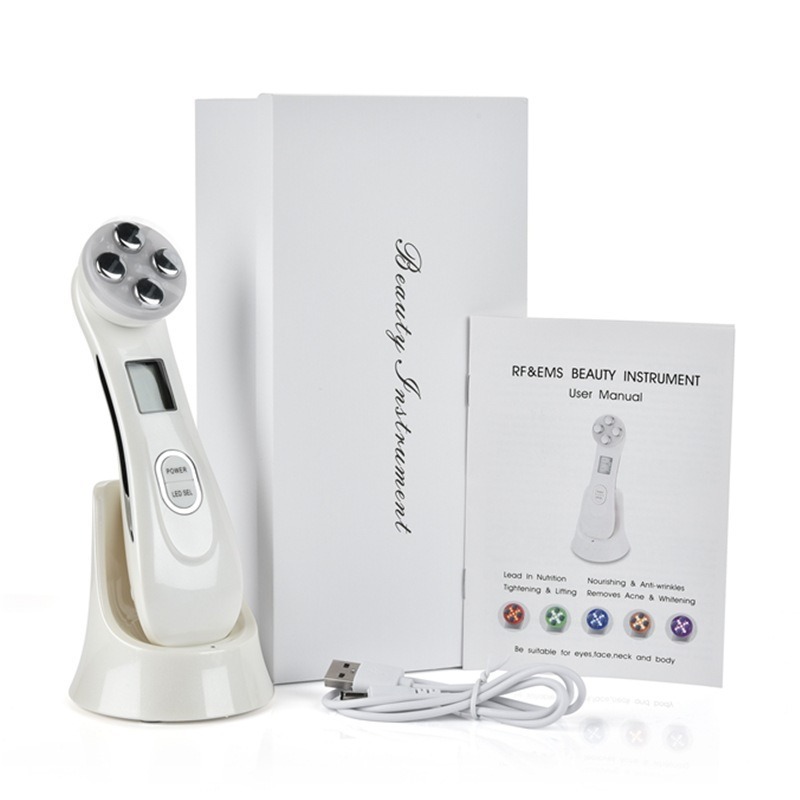 Cross-Border Ems Microcurrent Essence Introduction Beauty Instrument Color Light Introduction Radio Frequency Instrument Anti-Wrinkle Lifting Rejuvenation Exfoliation