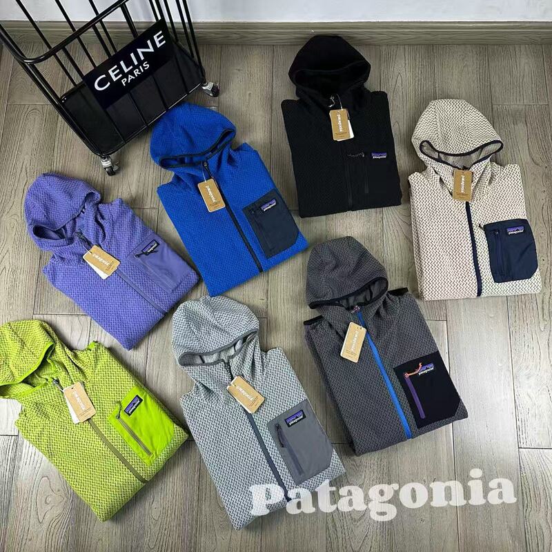 Patabata R1Air Full-Zip Thin Fleece Warm Hooded Zip-Up Fleece Sweatshirt Unisex Jacket