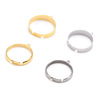 Adjustable ring stainless steel, accessory, 750 sample gold