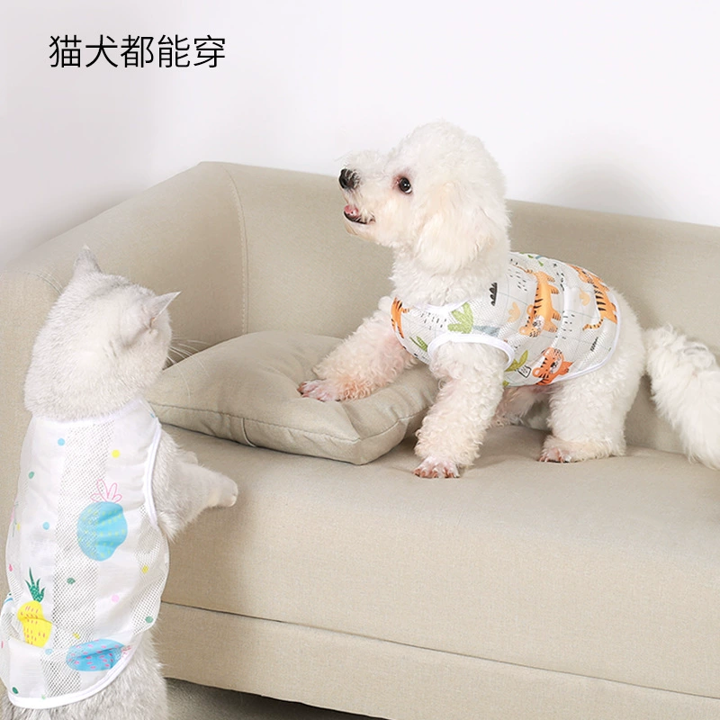 Amazon новый дышащий жилет для домашних животных прохладный дышащий мягкий жилет для кошек и собак универсальный летний костюм