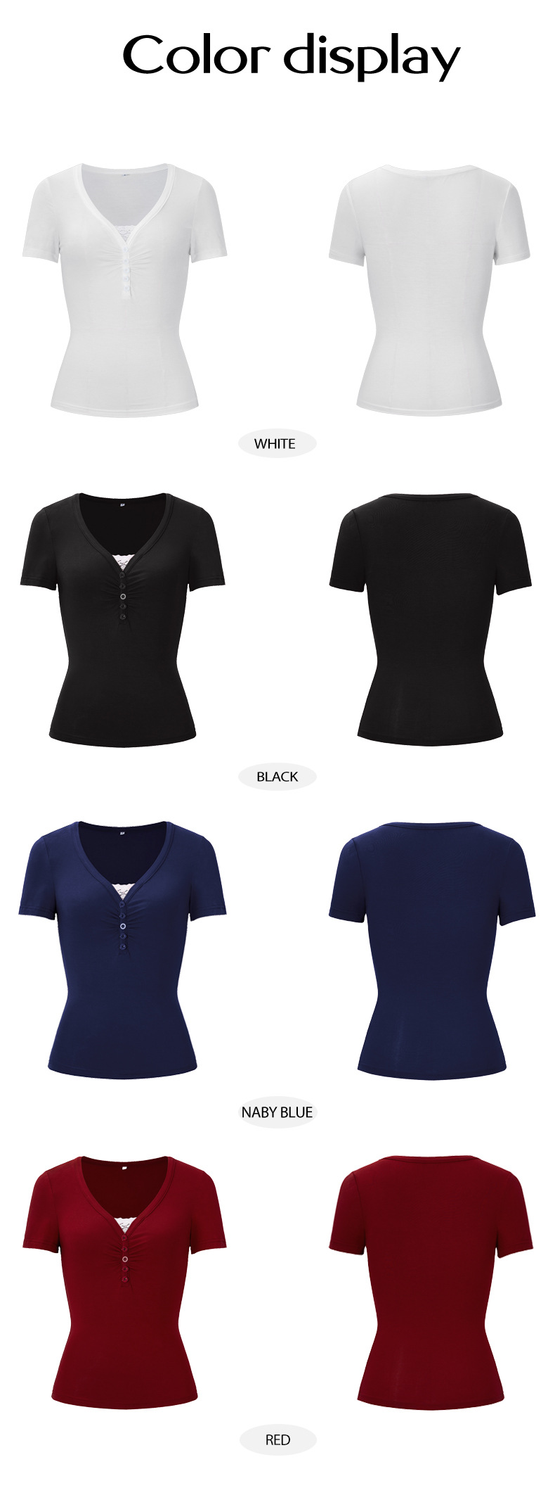 108g Weight Short Sleeve Sleeve Length Regular Sleeve Sleeve Type Viscose fiber Fabric Type Short Top Length T-shirt Tops Type Holiday, Daily Occasion V Neck Neckline Slim Fit Type Solid Color Pattern Summer Season Women's Gender Casual, Elegant, Simple Style Style Wholesale Women's Casual Elegant Simple Style Solid Color Short Sleeve T-Shirts 24