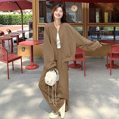 大码300斤新款安可拉红宽松套装男女秋冬休闲卫衣运动卫裤两件套