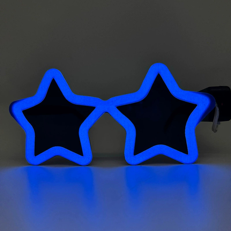 Led gafas luminosas estrellas de fiesta bar bungee festival de música props de animación pentagonal rescate cool