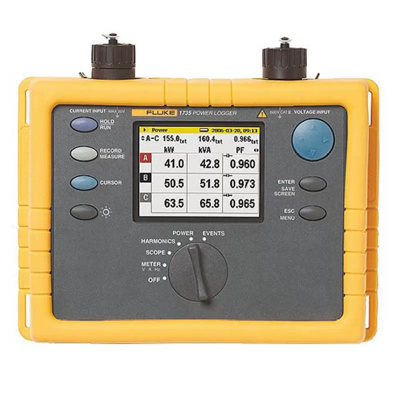 Fluke 1735 Трехфазный регистратор мощности F1735 Трехфазный измеритель мощности Детектор качества электроэнергии