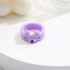 Cartoon ring, set, 2021 collection, simple and elegant design, 4 piece set