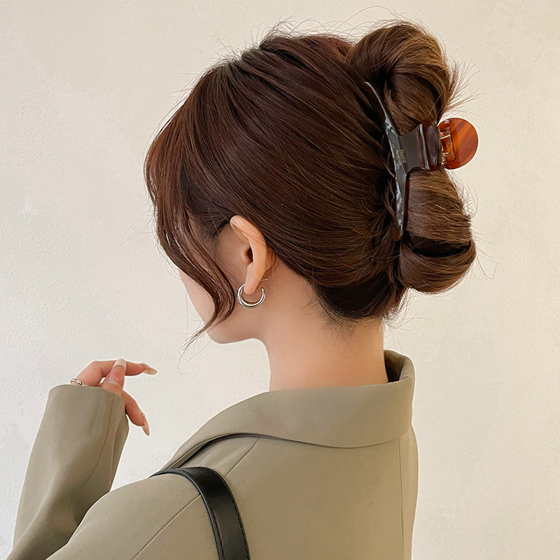 Clip de agarre de ácido acético para mujer, horquilla de disco en la parte posterior de la cabeza, rojo de red, nuevo clip de tiburón 2025, horquilla de alta gama, tocado