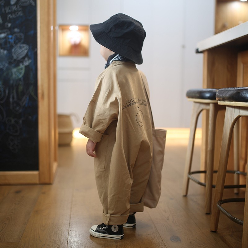Baby's Clothes Spring and Autumn Baby's Clothes Baby's Ha-ha Clothes Going Out-of-the-way jumpsuit Climbing Clothes Work Clothes Western-style Pure Cotton Bag Fart Clothes