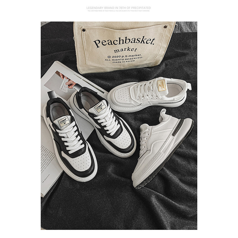 ShoeGlobe New Fashion Winter Plush Low-top Dad Trendy Versatile Thick-soled Sports Casual Men's White Shoes_voghion.com