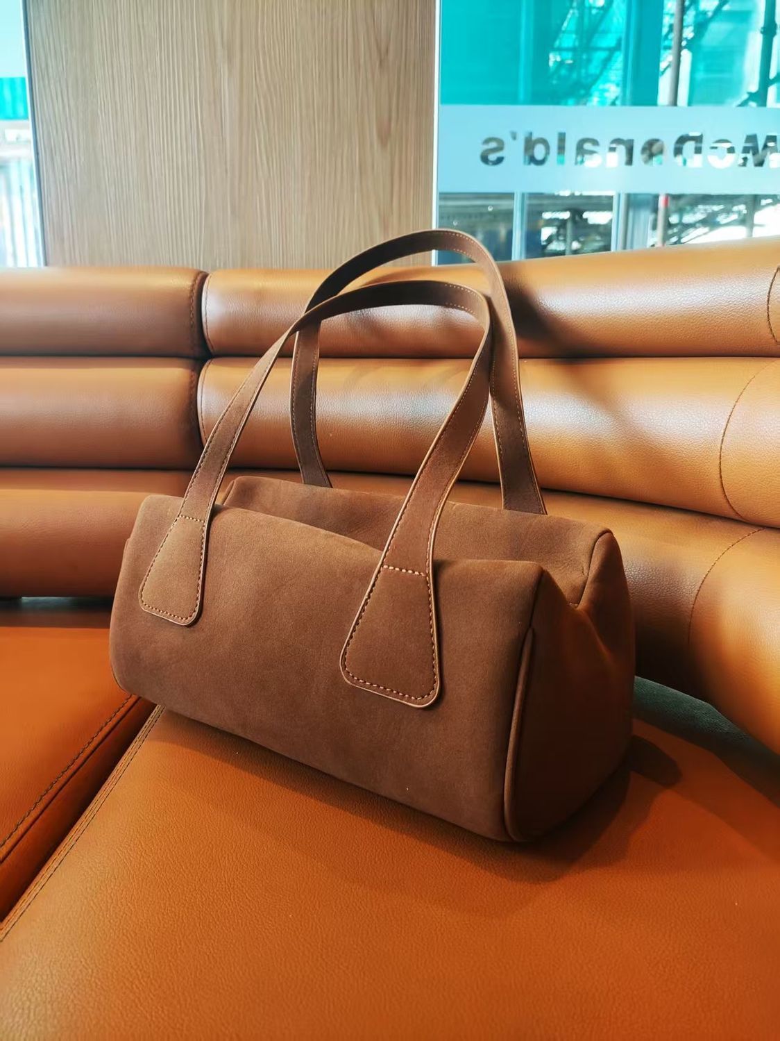 Korean Style Ins Autumn/Winter Suede Underarm Bag Retro Faux Suede Matte Shoulder Bag Simple Casual Baguette Bag For Women - Thumbnail 6