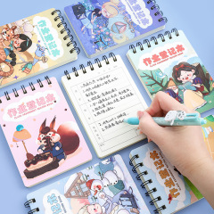 A6 Upward Turning Coil Homework Registration Book, Primary School Student Homework Notebook, Class Notes Record, Copybook, Wholesale