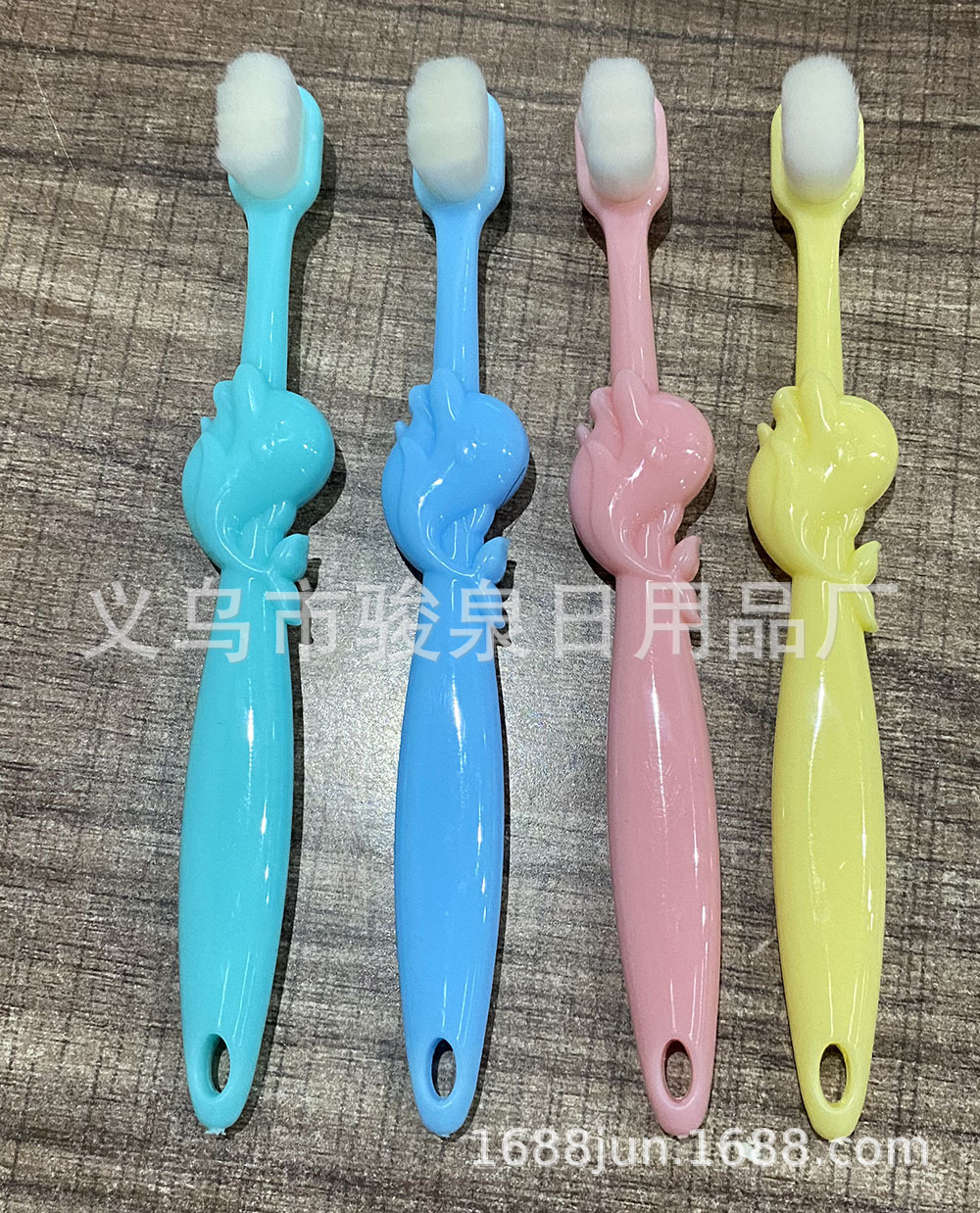 Dolphin cartoon children's ten thousand hair toothbrush 2-5-8 years old baby deciduous teeth soft hair toothbrush wholesale printable logo