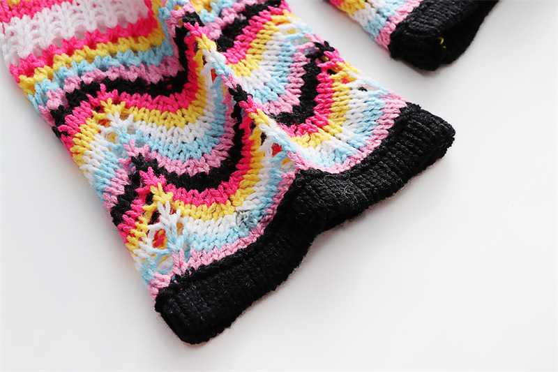 Damen Pullover Mit Streifen Rundhalsausschnitt Herbst Und Winter_voghion.com