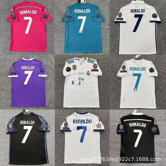 Real Madrid Classic Retro Jersey 11-18 Season #7 Short Sleeve Soccer Match Top