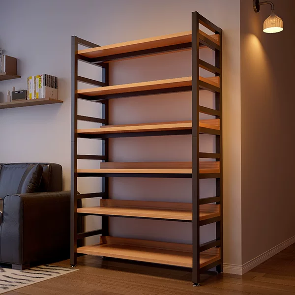 Bookshelf Rack Floor-Standing Home Integrated Wall-Mounted Living Room Shelf Display Shelf Student Library Simple Bookcase