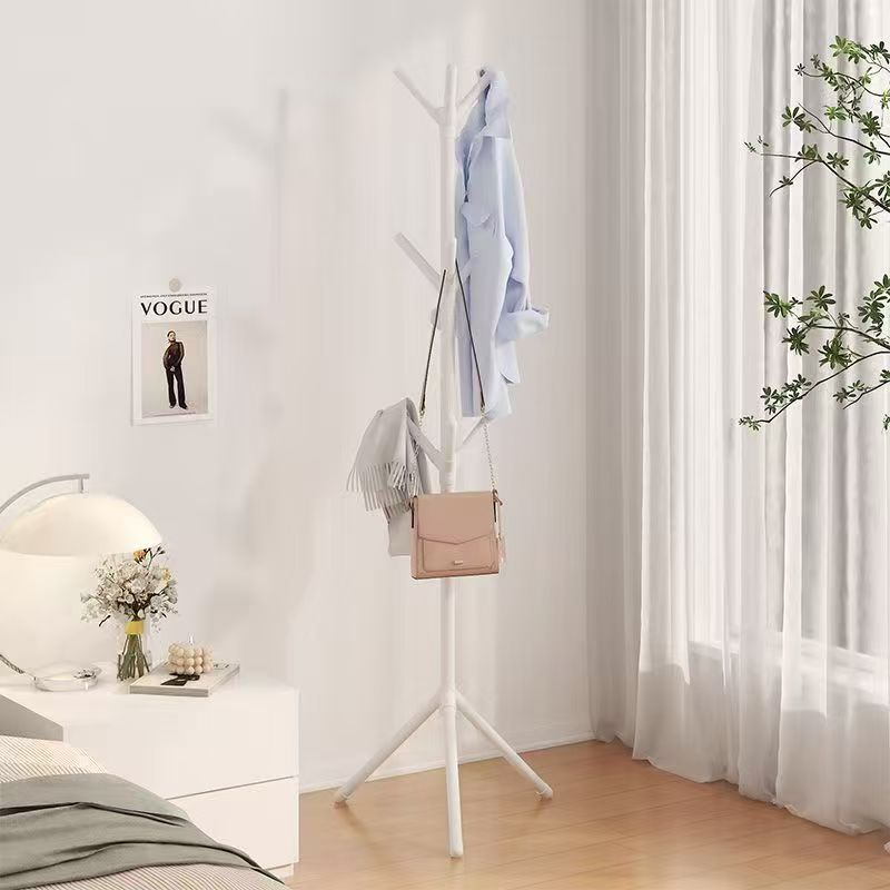 Estante de ropa simple blanco