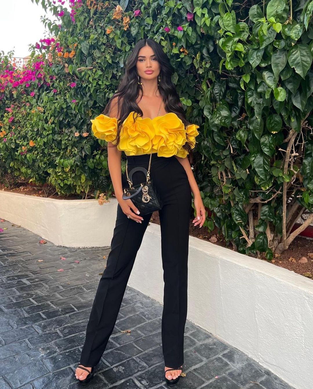 GraceChic 3D Floral Strapless High-End Solid Color One-Piece Swimsuit Set For Women 2024 European And American New Swimwear_voghion.com