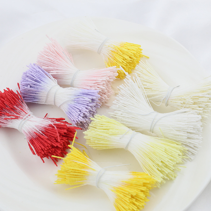 1 Zha about 400 sugar-turning pistil long pointed flower center gypsum diy antique hairpin artificial flower material accessories
