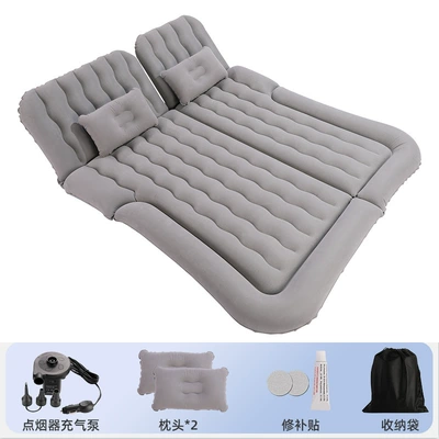 Car Inflatable Bed Car Rear | Vehicle-mounted inflatable bed - suv-without-pier-64-points-flocked-gray