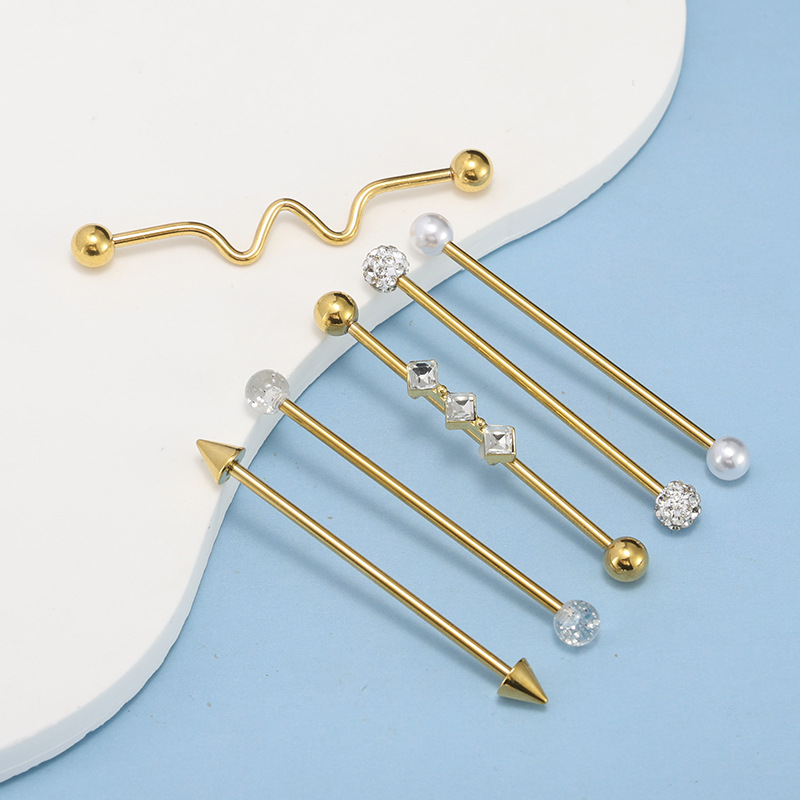 Labret piercing jewelry detail image