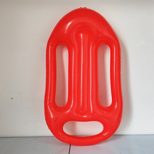 ♔ Beach Lifeguard Inflatable Floating Board, Children's Swimming Practice Surfboard, Red Inflatable Floating Board for Blowing and Playing
