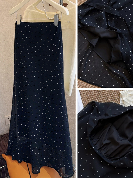 Retro shiffon summer long long skirt
