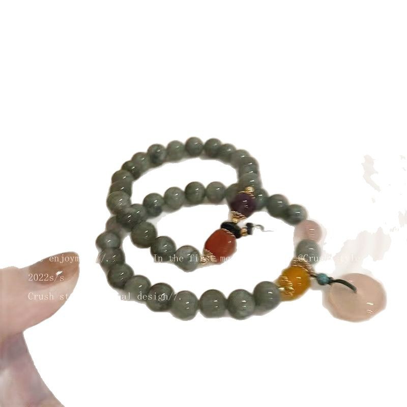 New Chinoiserie National Trend Imitation Jade Bracelet Accessible Luxury Versatile Elegant Hot Style Simple Niche Design Ins Style Bestie