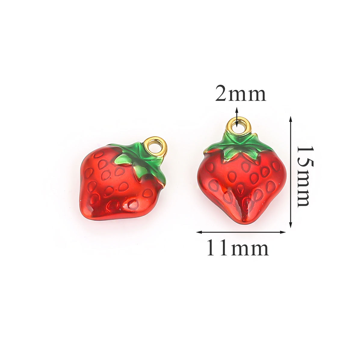 DIY hecha a mano pendientes collar colgante estereoscópico temperamento goteo de aceite cereza moda colgante material accesorios