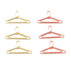 Factory Wholesale Metal Clothes Hanger Spiral Pin Creative Paper Clip Gold Shaped Herringbone Needle Rose Gold Cartoon Paperclip