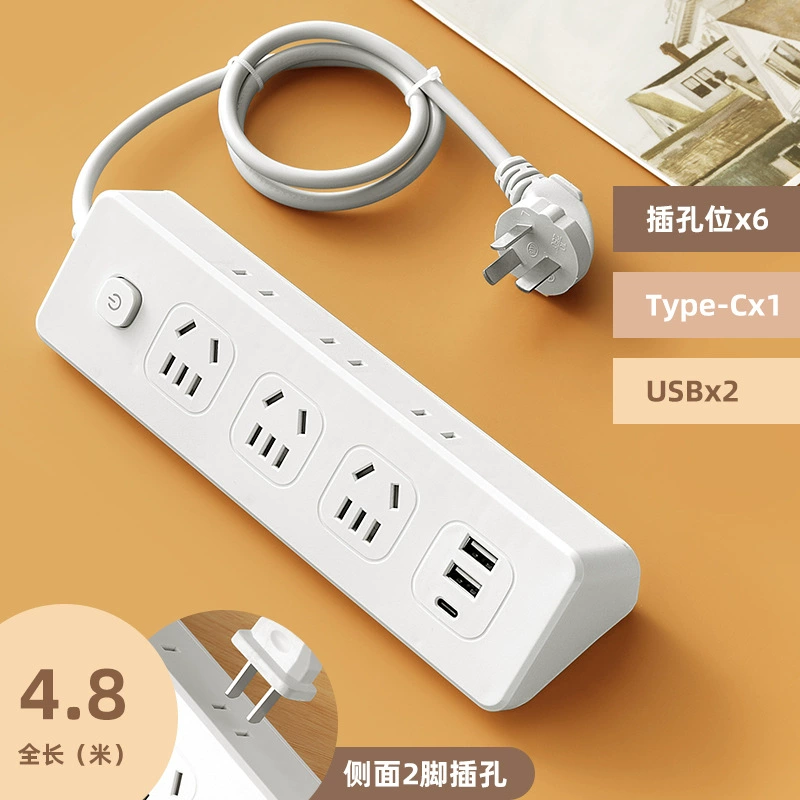 Угловая настольная розетка с USB-зарядкой, лента с кабелем бытовая многофункциональная драг-лента, которая может идти по стене