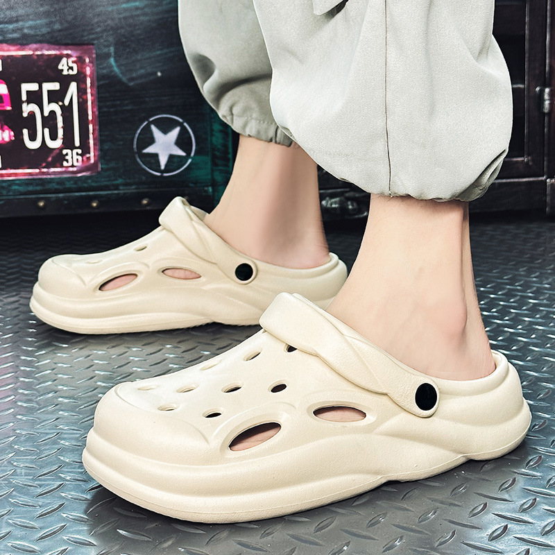 Zapatos de playa estilo pareja, zapatos antideslizantes con agujeros al aire libre, sandalias deportivas transpirables Baotou, sandalias de enfermera para hombres y mujeres