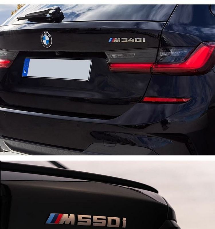 Suitable for BMW gray M330i, M340i, M430i, M530i, M540i, and 550i models; used for the rear emblem and number plate
