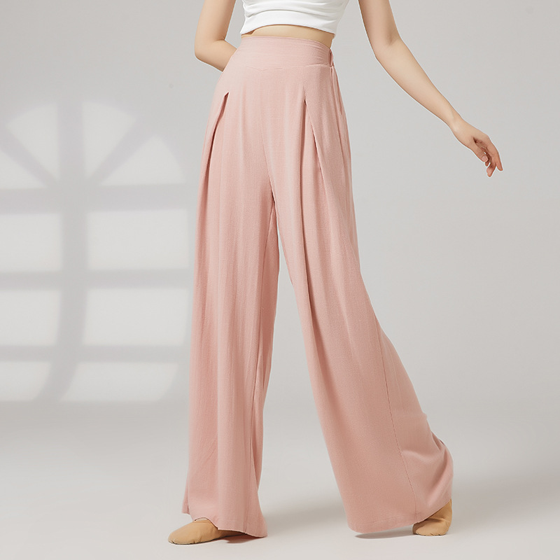 Cloud Cotton and Hemp Pants Modern Dance Practice Pants Daily Dance Practice Clothes Women's 2025 New Loose Wide Leg Pants