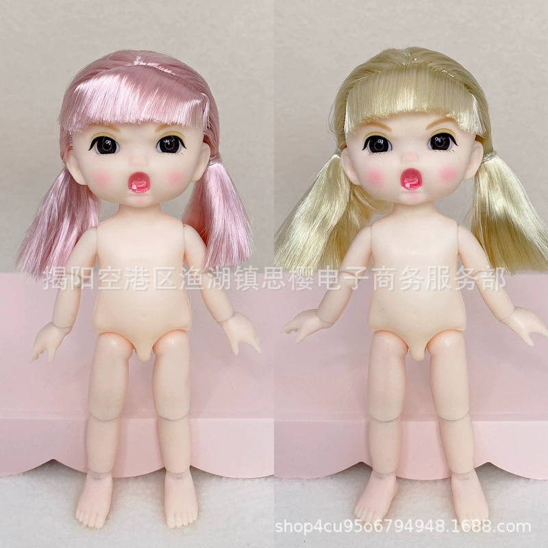 16–17 см кукла-голова Naked Doll, OB11, замена тела 8-точечный BJD, девочка с 13 суставами, смена макияжа