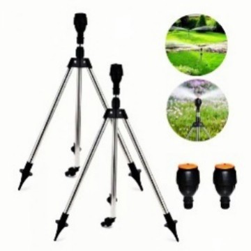 Soporte de acero inoxidable rociador giratorio automático rociador de riego de 360 grados jardín agrícola jardín césped riego