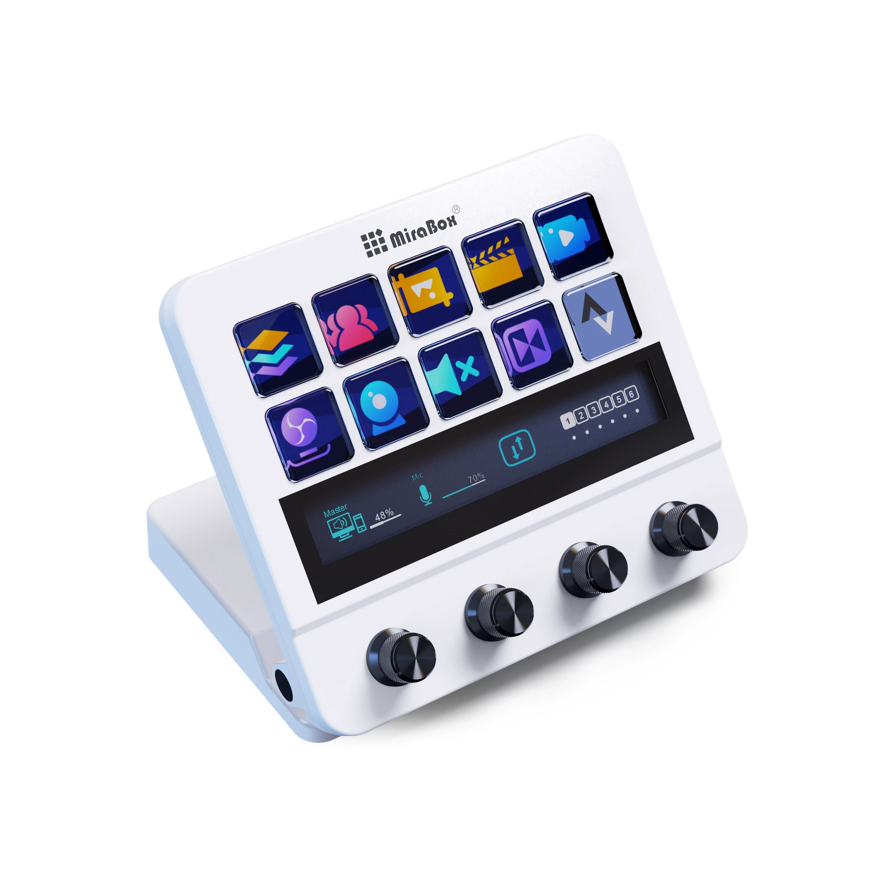 Programmable Keyboard N4E — Custom Macro Keyboard with Touchscreen Knob, Compact USB