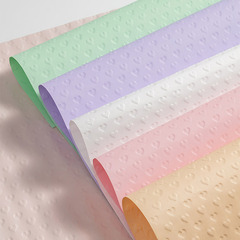 鮮花包裝愛心浮雕紙壓紋紙防水風華紙花束包花紙花店禮品包裝材料