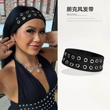 欧美复古朋克y2k辣妹金属吸汗发带女日常外戴百搭个性头带发饰潮