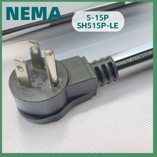 UL美规斜角三插三芯电源线 美标弯头45度角16AWG 1.31平方插头线