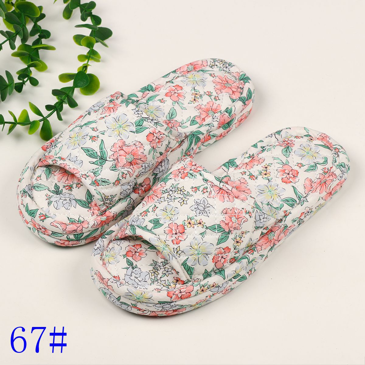 여성용 3겹 꽃무늬 천 67