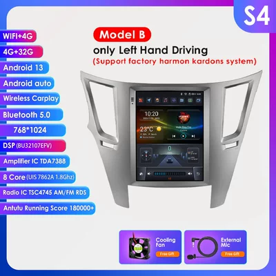 Vertical Screen Android Large | DVD Navigation - model-b-432g-wifi4g-lte-version-7862-carplay-eight-core-97inch-for-subaru-outback