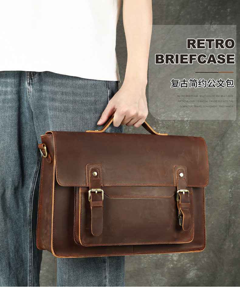 Túi đeo chéo nam da thật da ngựa điên phong cách retro, túi đeo vai đựng vừa máy tính bảng 8 inch — 1323 màu nâu, 1323cà phê, 6097 cà phê đen, 6097 màu nâu chi tiết 45