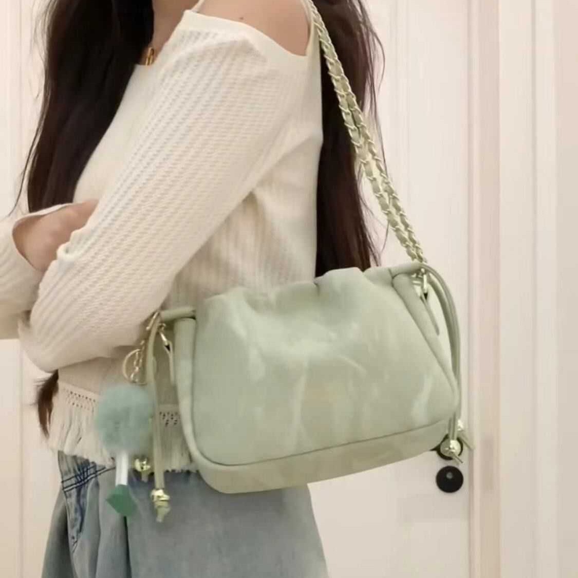 Fashionable small bag, shoulder bag, summer one-shoulder bag, western style, internet celebrity