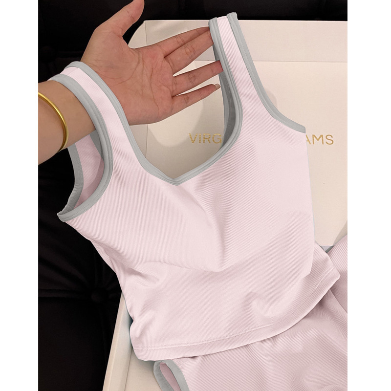 Pilates Yoga Set Slim Fit Sweet Camisole Women's Summer Sports Fitness Plus Size Casual Shorts Loungewear Pilates Yoga Set Slim Fit Sweet Camisole Women's Summer Sports Fitness Plus Size Casual Shorts Loungewear