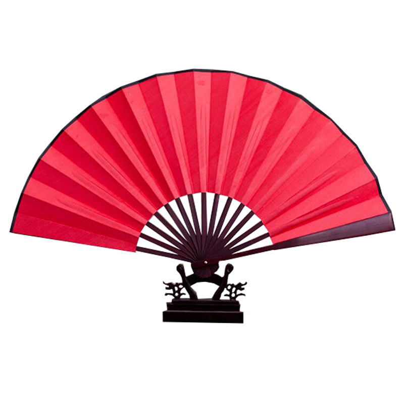 Fabricante de publicidad personalizado arte de regalo ventilador plegable ventilador personalizado seda papel de arroz en blanco gran ventilador de hueso de bambú