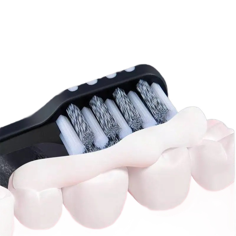 Cepillo de dientes blanco y negro de cabello duro para adultos de alta calidad espiral limpieza doméstica profunda para hombres manchas de humo