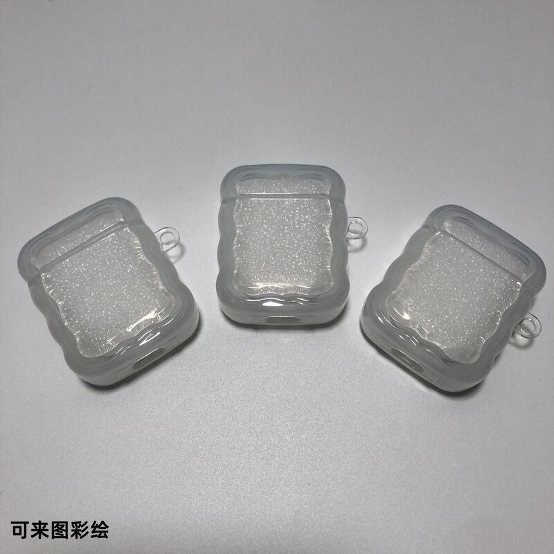 I12 Earphone Shell Domestic Earphone Protective Cover Tpu Material Transparent Pigment Material Can Be Painted Wavy Style