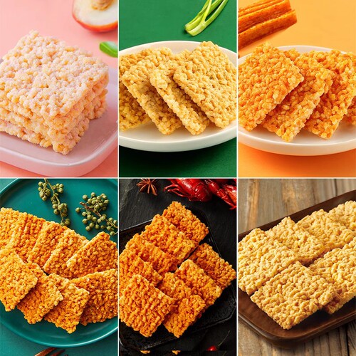 Liangyue Big Brother Glutinous Rice Crackers, Flavorfully Explosive—132g Packaged, Featuring Spicy Crawfish & Sichuan Pepper Flavor—A Viral Sensation in the World of Snacks and Casual Foods